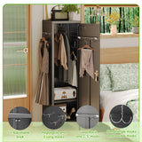 SUPEER 1 Door Metal Storage Lockers with Handle and Hanging Rod,Metal Locker for Employees with Pegboard and Hooks for Home,Office,Gym, School, Garage,Assembly Required,Black SUPEER