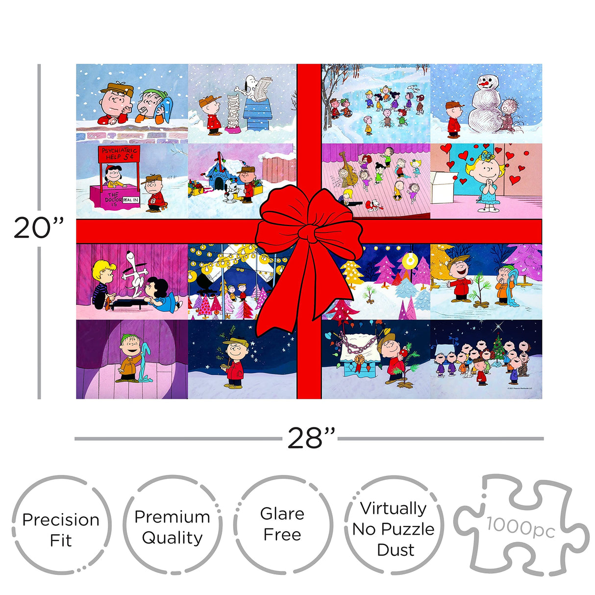 AQUARIUS Peanuts Charlie Brown Puzzle (1000 Piece Jigsaw Puzzle) - Glare Free - Precision Fit - Officially Licensed Peanuts Merchandise & Collectibles - 20 x 28 Inches AQUARIUS