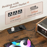 EnHomee Dresser TV Stand with Power Outlet TV Stand for Bedroom TV Stands for Living Room Dresser for Bedroom with 7 Drawers TV Console Table with Storage Entertainment Center,Metal Door,Rustic Brown EnHomee