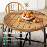 YITAHOME 5-Piece Dining Table Set with 4 Chairs, Kitchen Table & Chairs Set for 4, Boho Dining Room Table Set with Soft Cushion Chairs and 4 Holders, Ideal for Kitchen and Dining YITAHOME