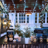 JMEXSUSS 250 LED White Christmas Lights Outdoor Waterproof, 91.5ft Extendable Green Wire Christmas Tree Lights, 8 Modes White String Lights Indoor for Wedding Party Garden Patio Decorations JMEXSUSS