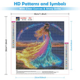 MOGTAA Rainbow Fairy Diamond Art Kits for Adults, Starry Sky Diamond Painting Kits for Beginners, DIY 5D Diamond Dots Kits Gem Painting for Home Wall Art Decor 12x12 inch MOGTAA