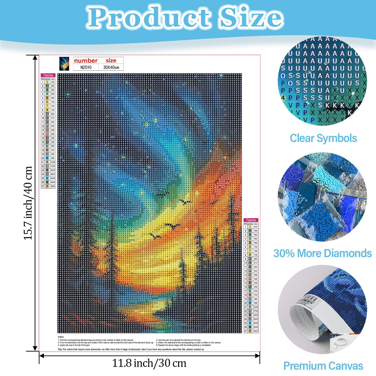 NEWENMO Tree Star Diamond Art Kits for Adults, 5D River Diamond Painting Kit, DIY Full Drill Gem Art Crafts for Adults, Home Wall Decor 12x16 Inch NEWENMO