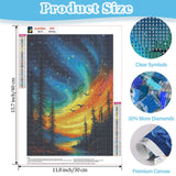 NEWENMO Tree Star Diamond Art Kits for Adults, 5D River Diamond Painting Kit, DIY Full Drill Gem Art Crafts for Adults, Home Wall Decor 12x16 Inch NEWENMO