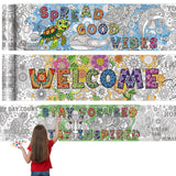Janlaugh 3 Pack Giant Mandala Coloring Posters 9.8 Feet Long Back to School Motivational Jumbo Large Coloring Sheets Pages DIY Drawing Paper Rolls for Summer Classroom Craft Home Team Art Activity Janlaugh
