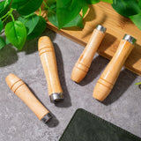 Pndeyo 4pcs Wooden File Handle with Strong Metal Collars, Medium Wooden Handle for 6"-8" File and Large Wood Handle for 10"-12" File, Screwdriver Hand Drill File Handle Pndeyo
