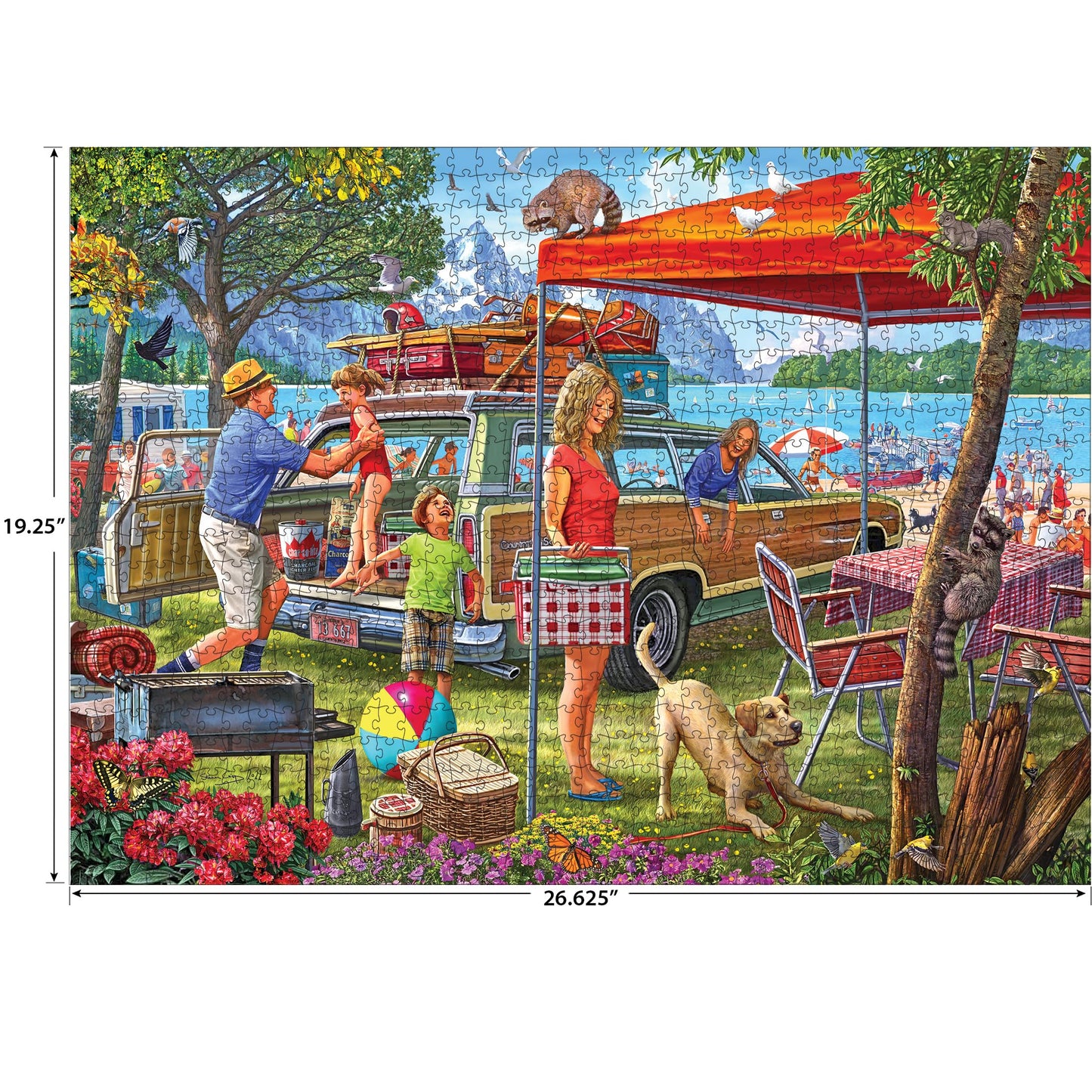 RoseArt - Kodak Premium - Family Beach Vacation - 1000 Piece Jigsaw Puzzle for Adults