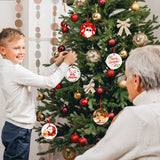 Joyclub 12 PCS 3'' Sublimation Ornament Blanks Ceramic Sublimation Christmas Ornaments Bulk Round White Ornaments for Personalized Xmas Tree Ornament Home Decor DIY Crafts Joyclub