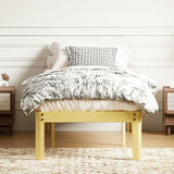 BOSRII Serenity Series Pine-Like Twin Size Metal Bed Frame, Thickened and Reinforced Heavy Duty Steel Structure with 3000 LBS Support,14 Inches High No Box Spring Needed, Easy Assembly BOSRII