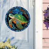 LYENYI Sea Turtle Hanging Ornament, Acrylic Diamond Painting Pendant, 7.48 inch, Green, Birthday, Wedding, Thanksgiving, Graduation, Anniversary, Halloween, Christmas Gift Sesyomr