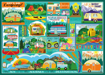 Ceaco - Tracy Flickinger - Camping Road Trip - 500 Larger Piece Jigsaw Puzzle