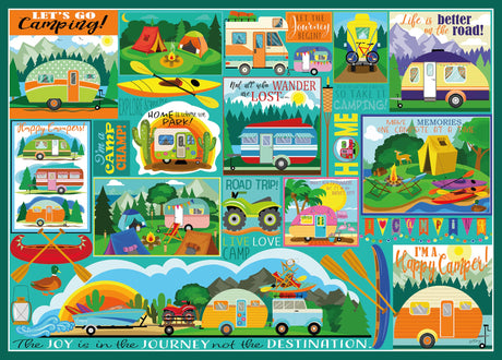 Ceaco - Tracy Flickinger - Camping Road Trip - 500 Larger Piece Jigsaw Puzzle Ceaco