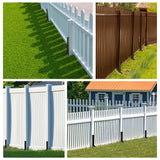 Fence Post Repair Stakes Kit - Heavy Duty Steel Wooden Fence Post Repair Bracket Anchor with Anti-Rust - Quick Fix Broken and Leaning Wood Fence Post Stabilizer Ground Spike (1 Pack) QAZWQAZ