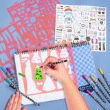 Fashion Angels Fashionista Sketch Set, Includes Sketch Pad with Stencils & Stickers, Fashion Design Sketch Book for Girls, Ideal Drawing Kit for Kids Fashion Angels