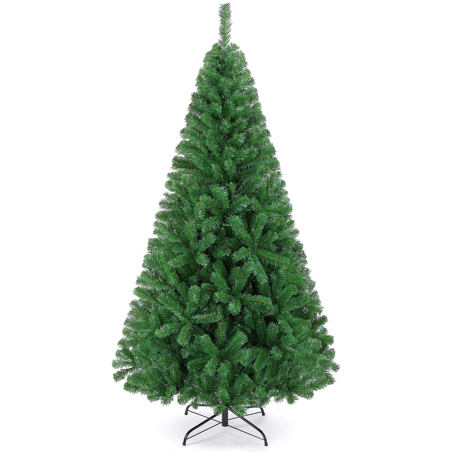 Yaheetech 6ft Artificial Full Spruce Christmas Tree, Artificial Xmas Tree with 714 PVC Branch Tips and Foldable Metal Stand for Home, Party, Office Decoration, Holiday Décor Indoor & Outdoor, Green