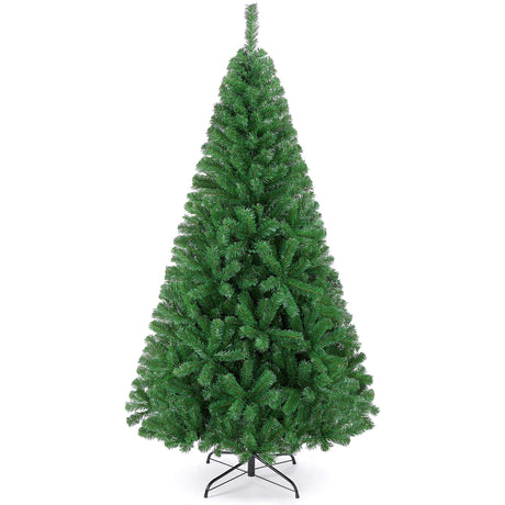 Yaheetech 6ft Artificial Full Spruce Christmas Tree, Artificial Xmas Tree with 714 PVC Branch Tips and Foldable Metal Stand for Home, Party, Office Decoration, Holiday Décor Indoor & Outdoor, Green Yaheetech