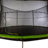 JumpKing 14 Foot Round Trampoline and Enclosure System with Galvanized Steel Frames and 200 Pound Capacity for Kids and Adults, Black/Lime Green JumpKing