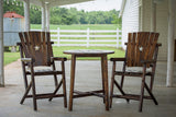 Leigh Country Bar Arm Chair with Star, Brown Leigh Country