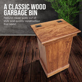 Peaceful Classics Wood Garbage Bin Cabinet - Wooden Trash Can w/Hidden Design, Stylish Kitchen Garbage Can, Amish Made Cabinet Hidden Trash Can, Handmade Waste Bin Cabinet Storage (Cherry) Peaceful Classics