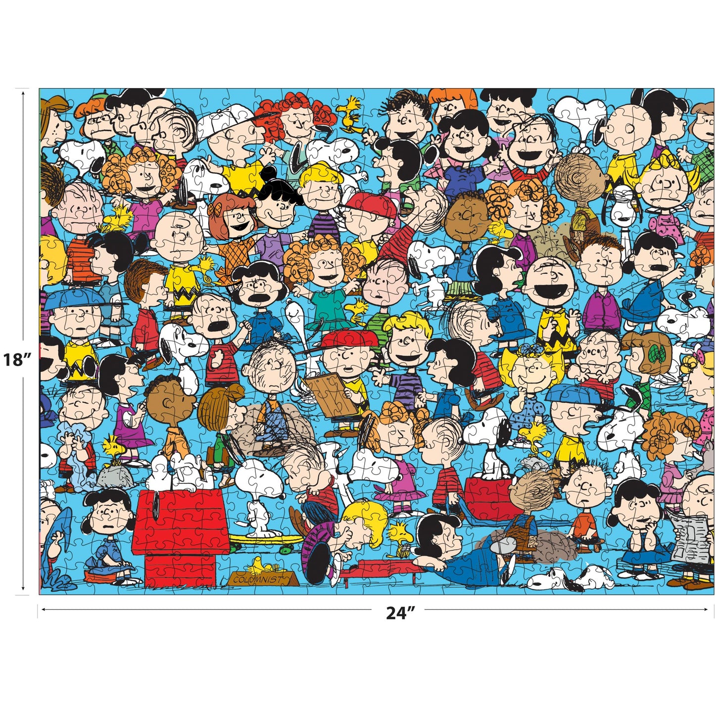 RoseArt - Peanuts - Peanuts Cast of Characters - 300 Piece Jigsaw Puzzle for Adults