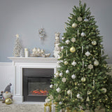 National Tree Company Pre-Lit Artificial Full Christmas Tree, Green, Dunhill Fir, White Lights, Includes Stand, 6 Feet National Tree Company