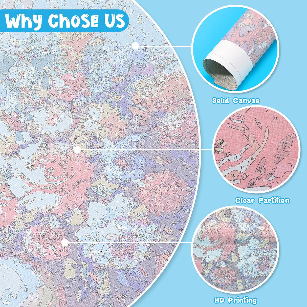 QACEYID Paint by Numbers Sharks for Adults, Acrylic Oil Painting by Numbers Kits for Beginner with Paintbrushes Brushes Art Crafts Canvas for Home Decor 16x20 inch QACEYID