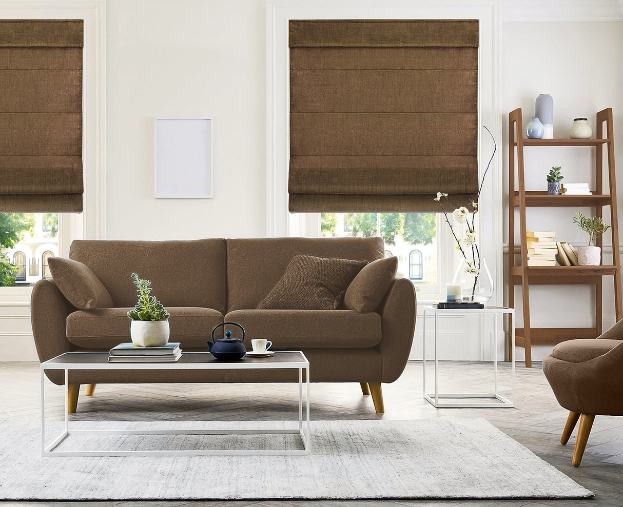 CHICOLOGY Roman Shades for Windows , Window Treatments , Roman Shades , Roman Window Shades , Room Darkening Shades , Window Shades , 29"W X 64"H , Belgian Chocolate (Privacy & Light Filtering) CHICOLOGY