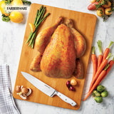 Farberware Extra-Large Wood Cutting Board, Reversible Chopping Board for Kitchen Meal Prep and Serving, Charcuterie Board, 14-Inch x 20-Inch, Bamboo Farberware