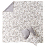 Levtex Home - Ophelia Quilt Set - King Quilt and Two King Shams - Floral - Taupe Grey Cream Blush - Quilt (106x92in.) and Shams (20x36in.) - Reversible - Rayon/Cotton Levtex Home
