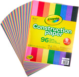 Crayola 9" x 12" 8-Assorted Color Construction Paper - 96/Pack Crayola
