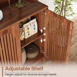 Tribesigns Sideboard Buffet Cabinet, 57" Farmhouse Storage Cabinet with Shutter Doors and Adjustable Shelf, Freestanding Storage Cabinet for Dining Room, Living Room, Kitchen Tribesigns