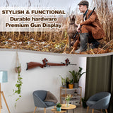 TESLYAR Gun Holder Wall Mount Ash Wood Wooden Gun Hanger Hook Stand Rack Gun Hanger Hardwood TESLYAR