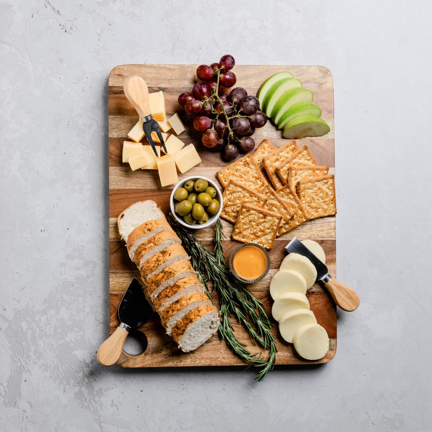 Lavauk Large Wood Butcher Block Cutting Board | 1" thick 16x12" size | Dual tone mango & acacia wood | Chopping board for meat, vegetables, fruits, BBQ | Use as Charcuterie or cheese board