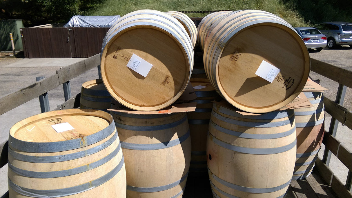 CUGHYS Used Wine Barrel Solid Oak from Napa Valley by Wine Barrel Creations9 Wine Barrel Creations