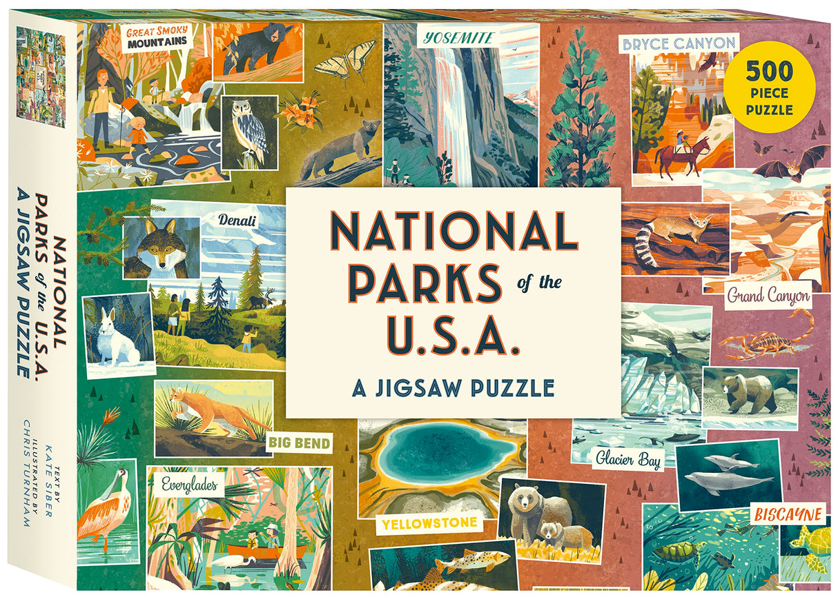 National Parks of The USA A Jigsaw Puzzle: 500 Piece Puzzle (Americana) WoodArtSupply