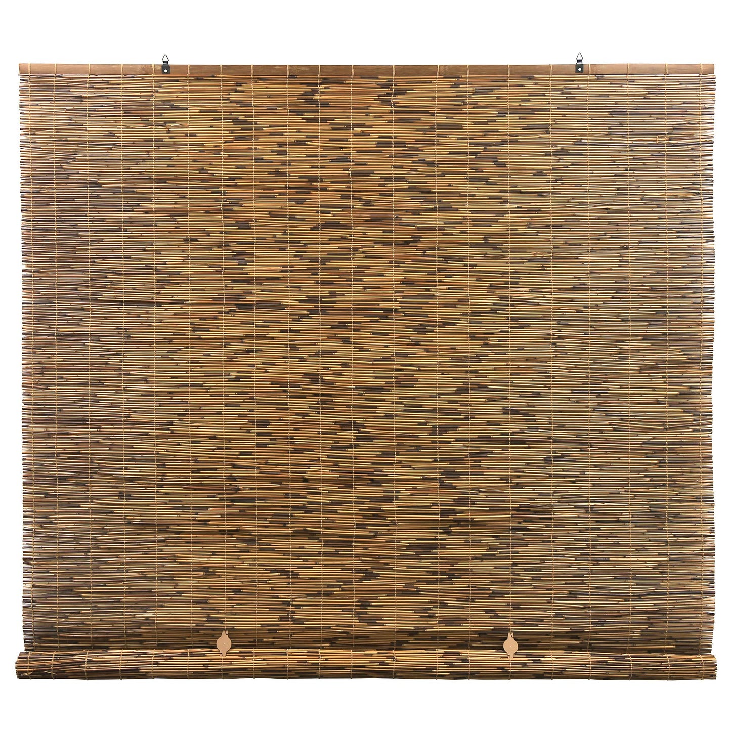 Cocoa Outdoor Bamboo Roller Shades for Patio Privacy - 48" W x 72" L - WoodArtSupply