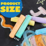 160 PCS Sidewalk Chalks Set Non-Toxic Washable Jumbo Chalk for Outdoor Art Play, Painting on Chalkboard, Blackboard and Playground JOYIN