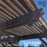 Alion Home Outdoor Pergola Sun Shade Cover Cloth Patio Canopy HDPE Permeable with Grommets (10' x 14', Brown) Alion Home