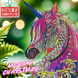 Wooden Jigsaw Puzzle for Adults,Unique Unicorn Animals Shaped Magic Jigsaw Puzzle Pieces Best Gift for Adults,Can be Used as a Cool Mouse Pad,157pcs,(11×7.5 inches) Large… TYRNDINNO
