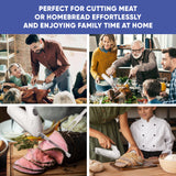 Homaider Electric Knife for Carving Meat, Turkey, Bread & More. Serving Fork and Carving Blades Included Homaider