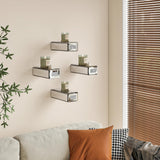 blingworld Shoe Floating Display Shelves Wall Mount Set of 4 – Mirrored Bling Glass Levitating Sneakers Shelves, Space-Saving Sneaker Display Shelf for Collectibles, Bedrooms, Dorms & Game blingworld