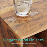 8-Cube Bookshelf 2 Tier Retro Bookcase with Legs, 11in Shelf Opening, 47" Wood Bookshelves Storage Organizer Shelf, Freestanding Open Book Shelves for Bedroom Living Room Office, Rustic Brown Flrrtenv