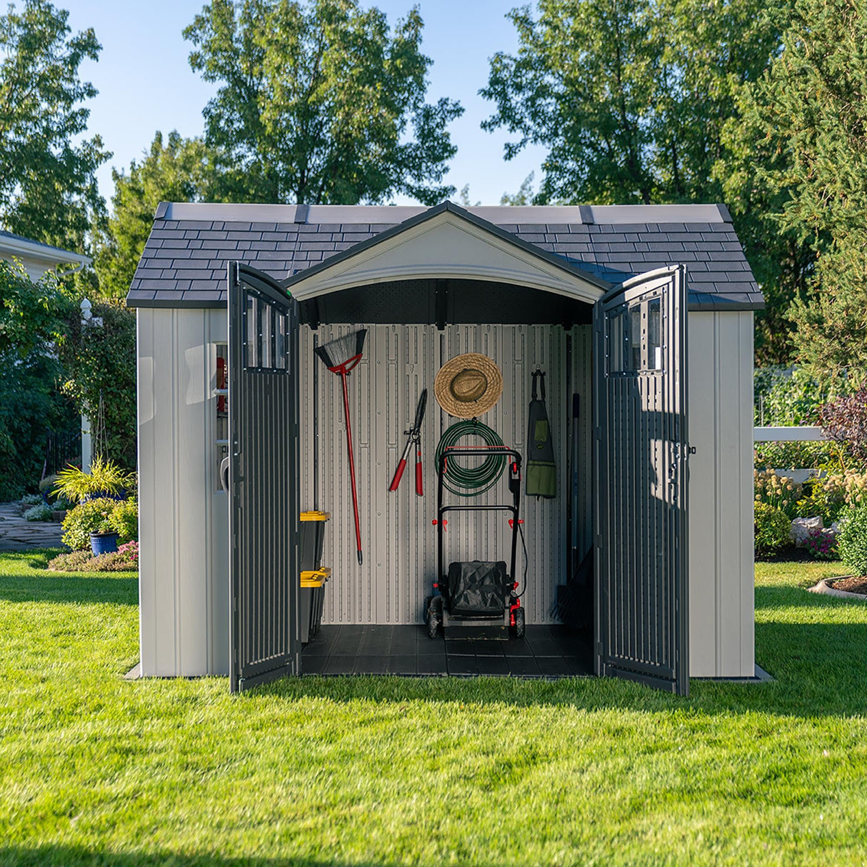 Lifetime Outdoor Storage Shed, 10 x 8 Foot, Gray Lifetime