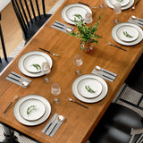 Bush Furniture Rectangular Dining Table, 67 inch Squire Trestle, Farmhouse Decor, Sterling Collection, Dark Brown Bush Furniture