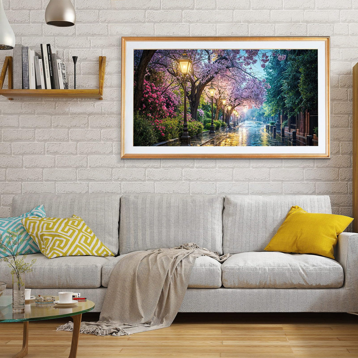 JOOZ Large Diamond Painting Kits for Adults DIY 5D City Street Scene Diamond Art Kits for Adults Full Drill Diamond Painting Flowers Gem Painting Kits for Gift Home Wall Decor 27.5x15.7 Inch JOOZ