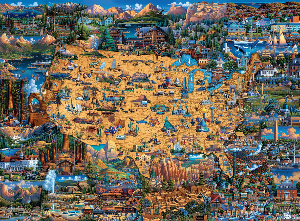 Buffalo Games - Dowdle - National Parks Map - 1000 Piece Jigsaw Puzzle for Adults -Challenging Puzzle Perfect for Game Nights - Finished Size is 26.75 x 19.75 Buffalo Games