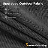 HOOOWOOO Patio Outdoor Sectional Furniture Sofa Set with Fire Pit Table,13 Piece L Shaped Wicker Couch Set with Swivel Chairs,Modern 10 Persons Summer Patio Conversation Set(Black) HOOOWOOO