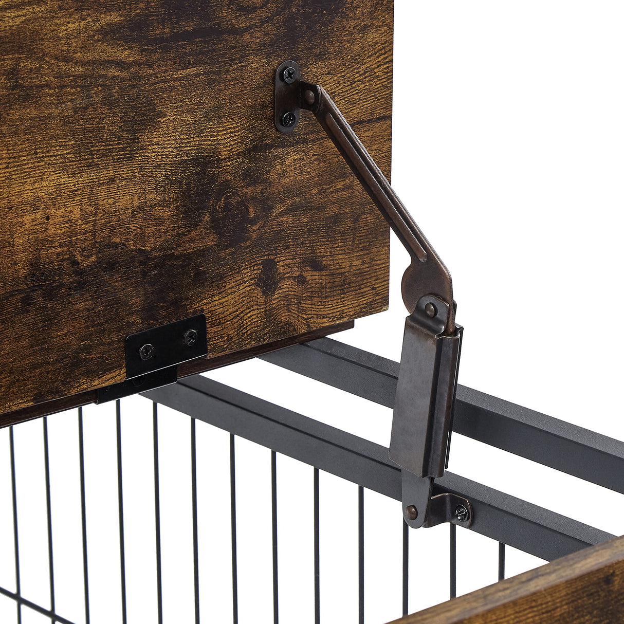 31.5Inch Dog Crate Furniture, Heavy Duty Wooden Dog Kennel,Indoor Pets Furniture Style End Table Dog Cage (31.5Inch Rustic Brown) LUKYRA