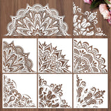 Sitsink Mandala Stencils for Painting Reusable - 6 Pcs Rangoli Damask Stencils for Craft, Large Mandala Templates Wall Stencil for Painting on Wood Rock Canvas Sitsink