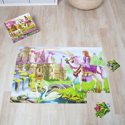 Melissa & Doug Fairy Tale Castle Jumbo Jigsaw Floor Puzzle (48 pcs, 2 x 3 feet) - FSC Certified